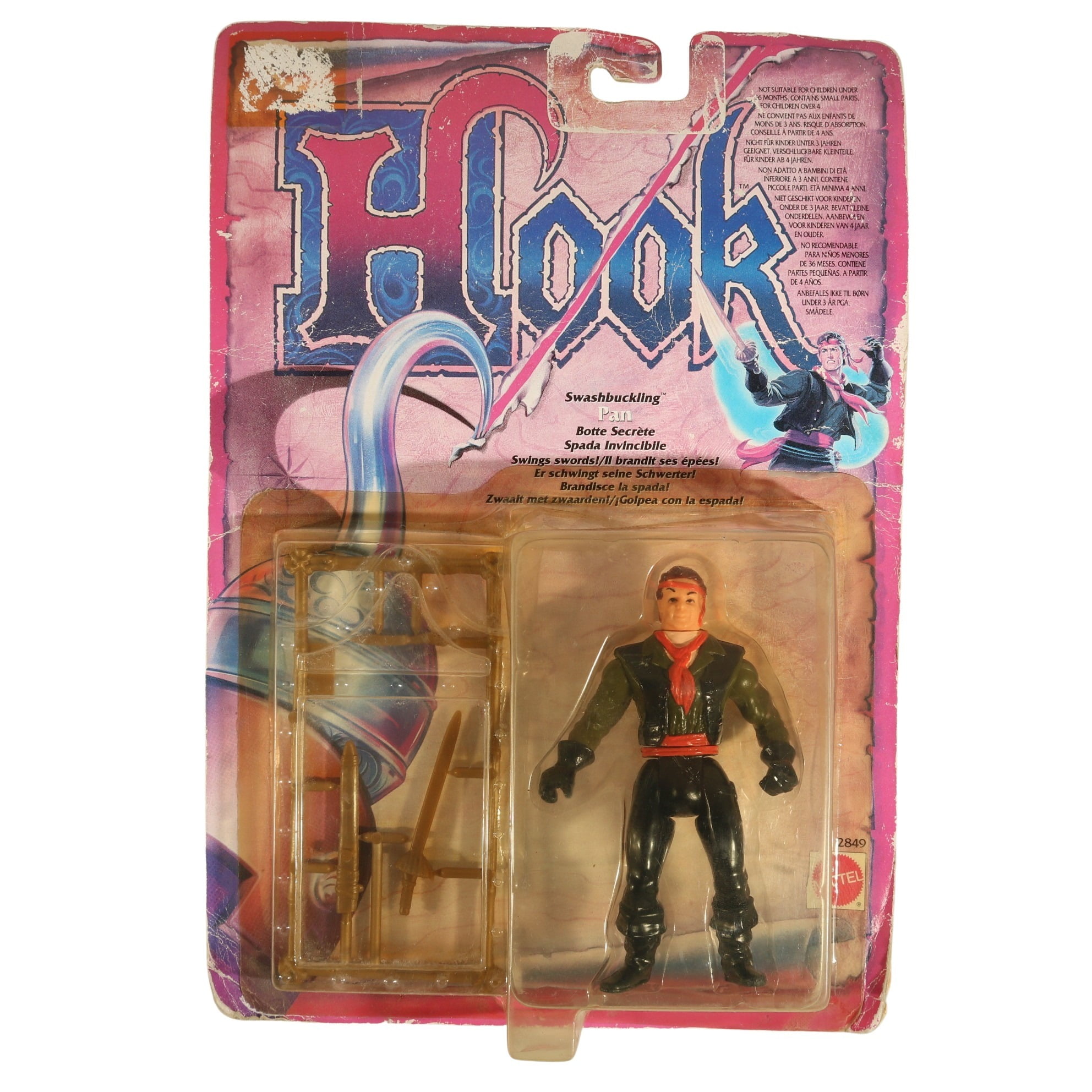 Hook Swashbuckling Peter Pan Action Figure 1991 Mattel 2849 